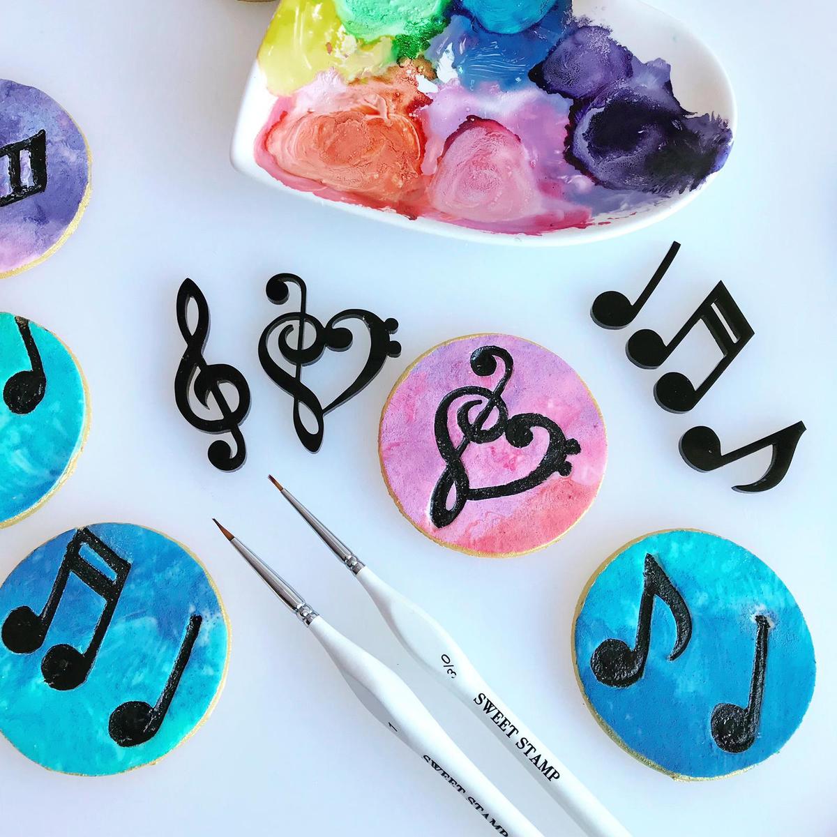 SWEET STAMP - MUSIC NOTES ELEMENTS – Icing Inspirations - School and ...