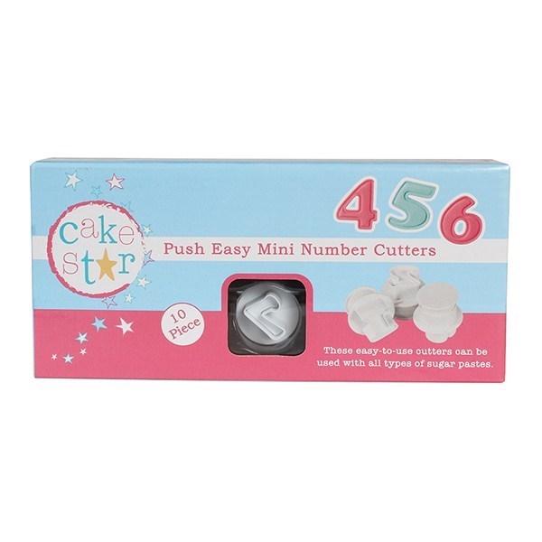 Icing Cut Numbers Cake Star Push Easy Cutters - Mini Numbers - 10 Piece – Icing ...